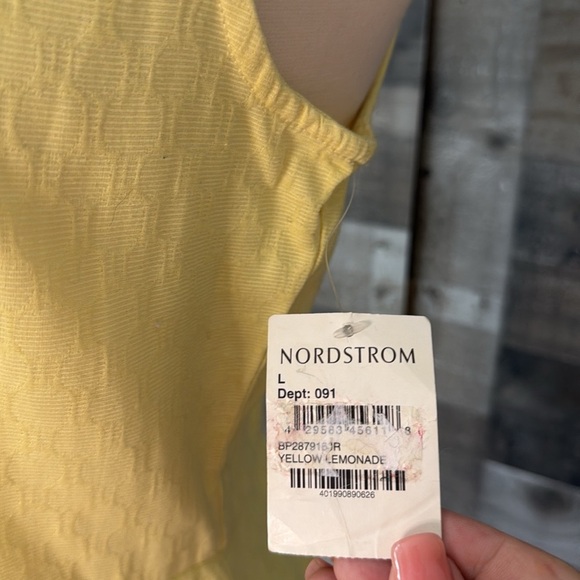 NWT! Nordstrom Frenchi neon yellow midi dress feminine old money garden party - Picture 3 of 12